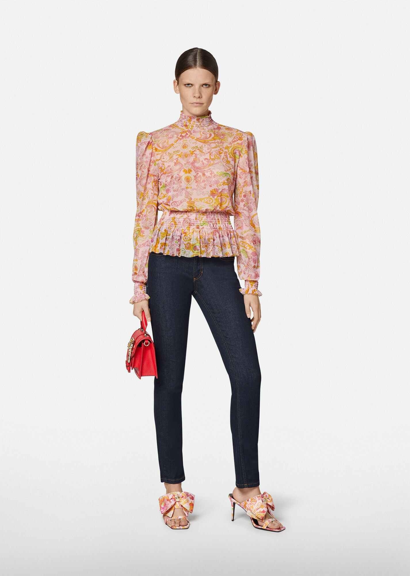 Logo Embroidered Skinny Jeans - 4