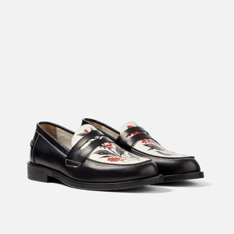Wilde Hand-Painted Berry Penny Loafer - Women's 4