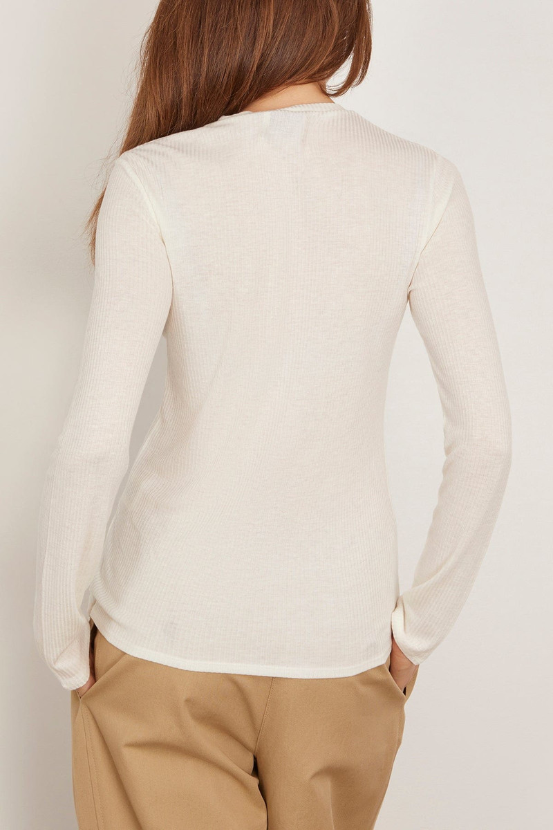Ortigia Long Sleeve Top in Ivory 4