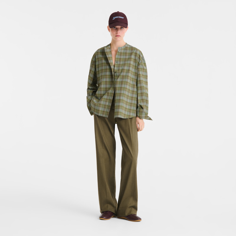 Longchamp Shirt Lichen - Plaid poplin outlook