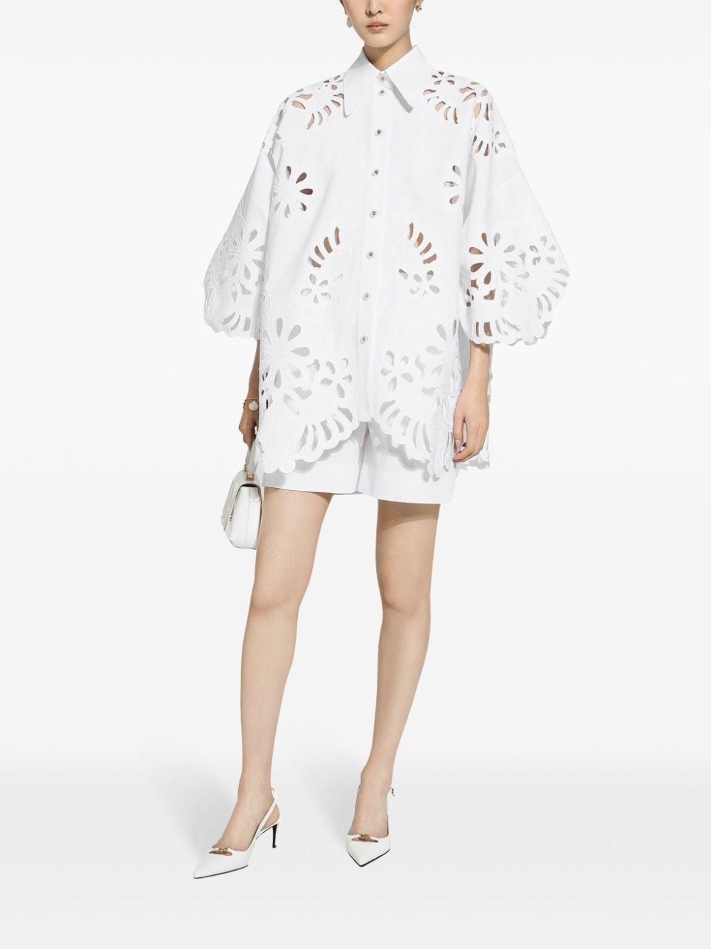 cut-out cotton shirt - 2