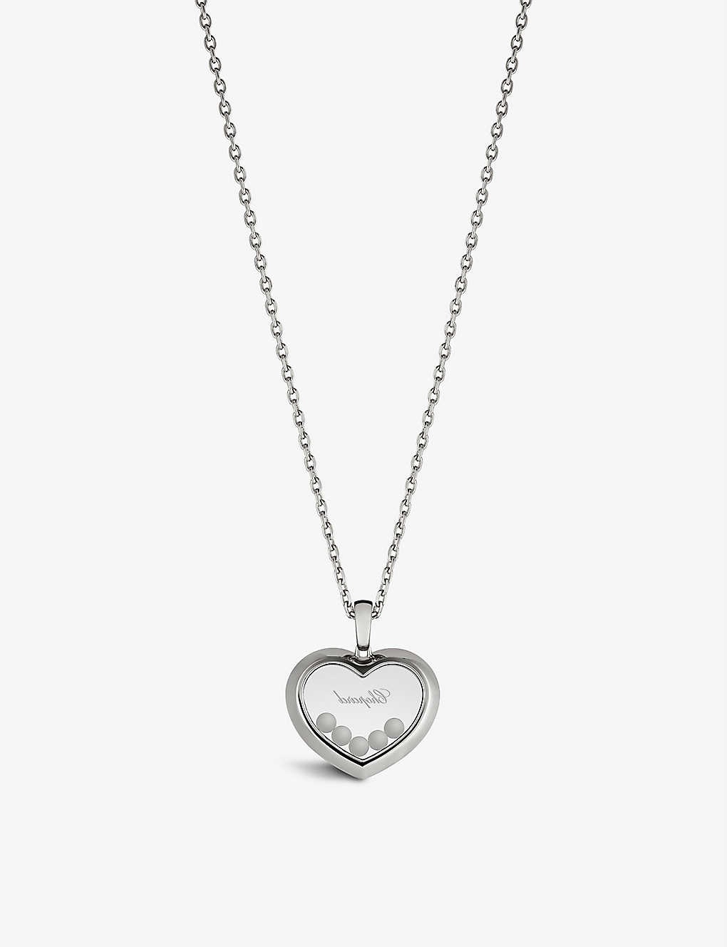 Happy Diamonds 18ct white-gold and 0.73ct round-cut diamond pendant necklace - 3