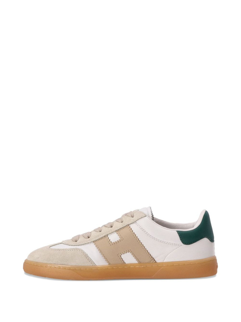 panelled leather sneakers 5