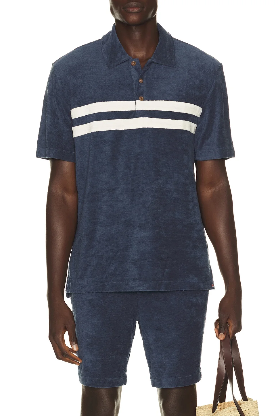 Cabana Towel Terry Surf Stripe Polo - 1