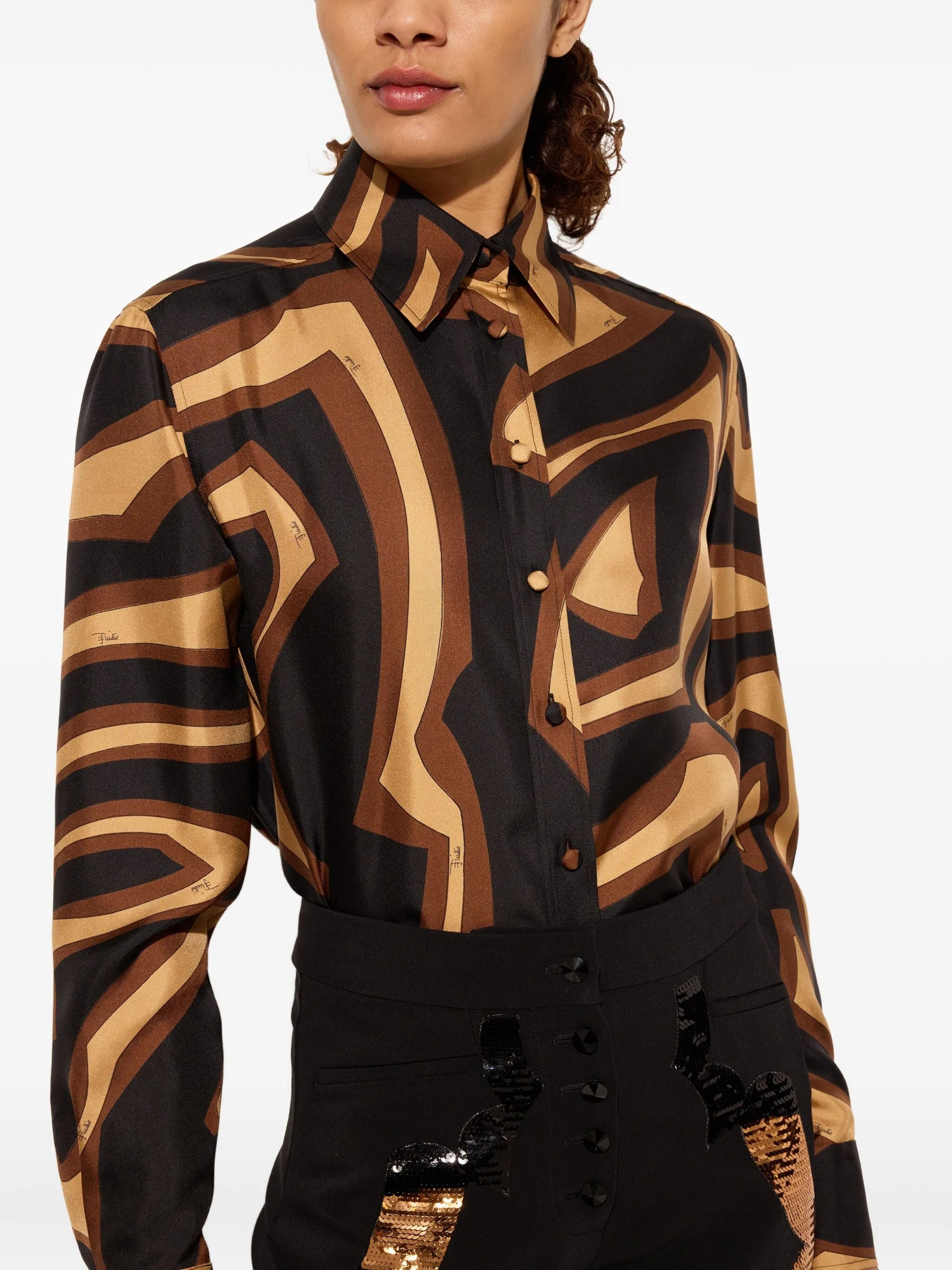 Pucci Labirinto-print Silk Shirt - 3