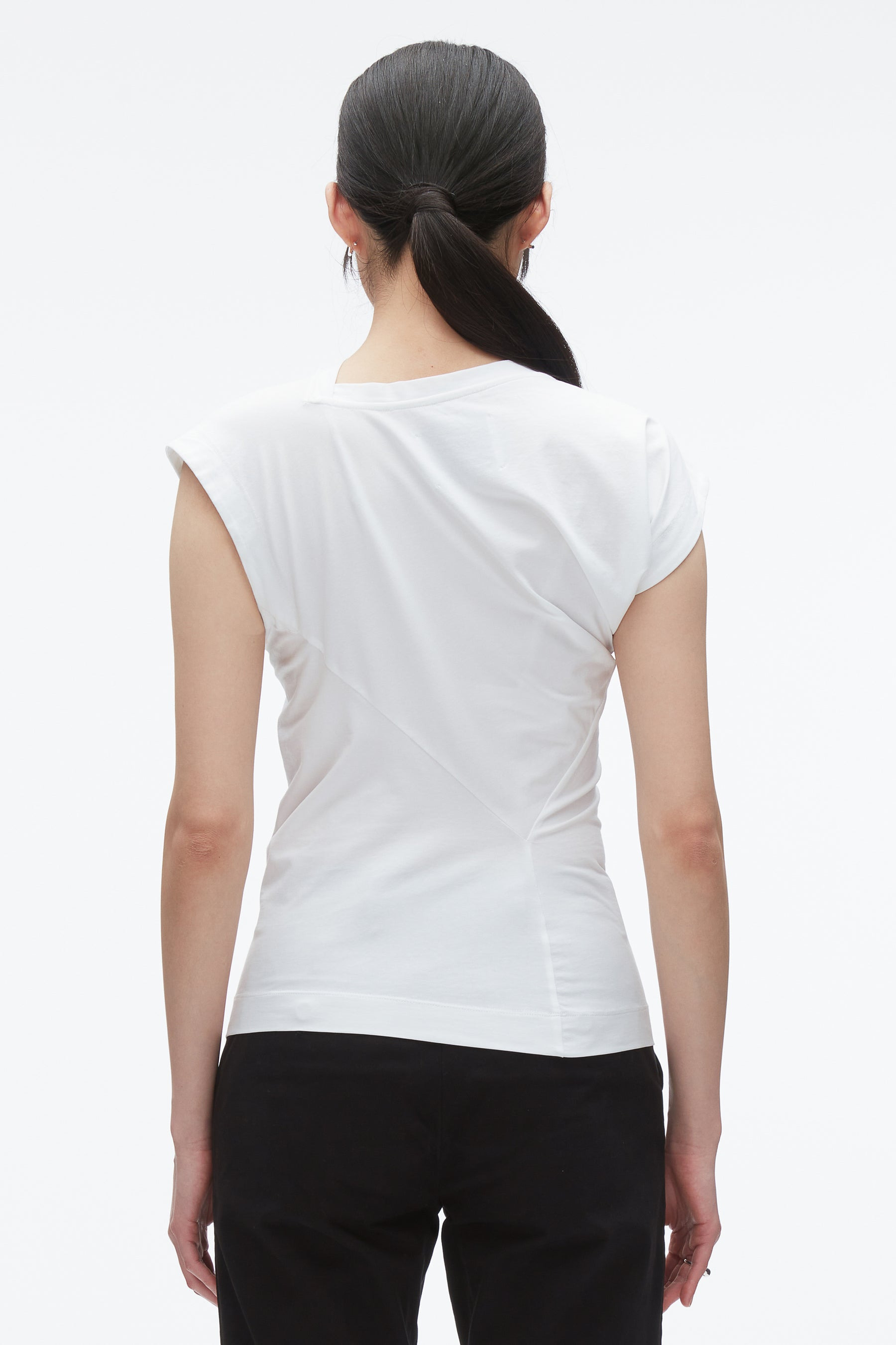 Draped Asymmetric T-Shirt - 5