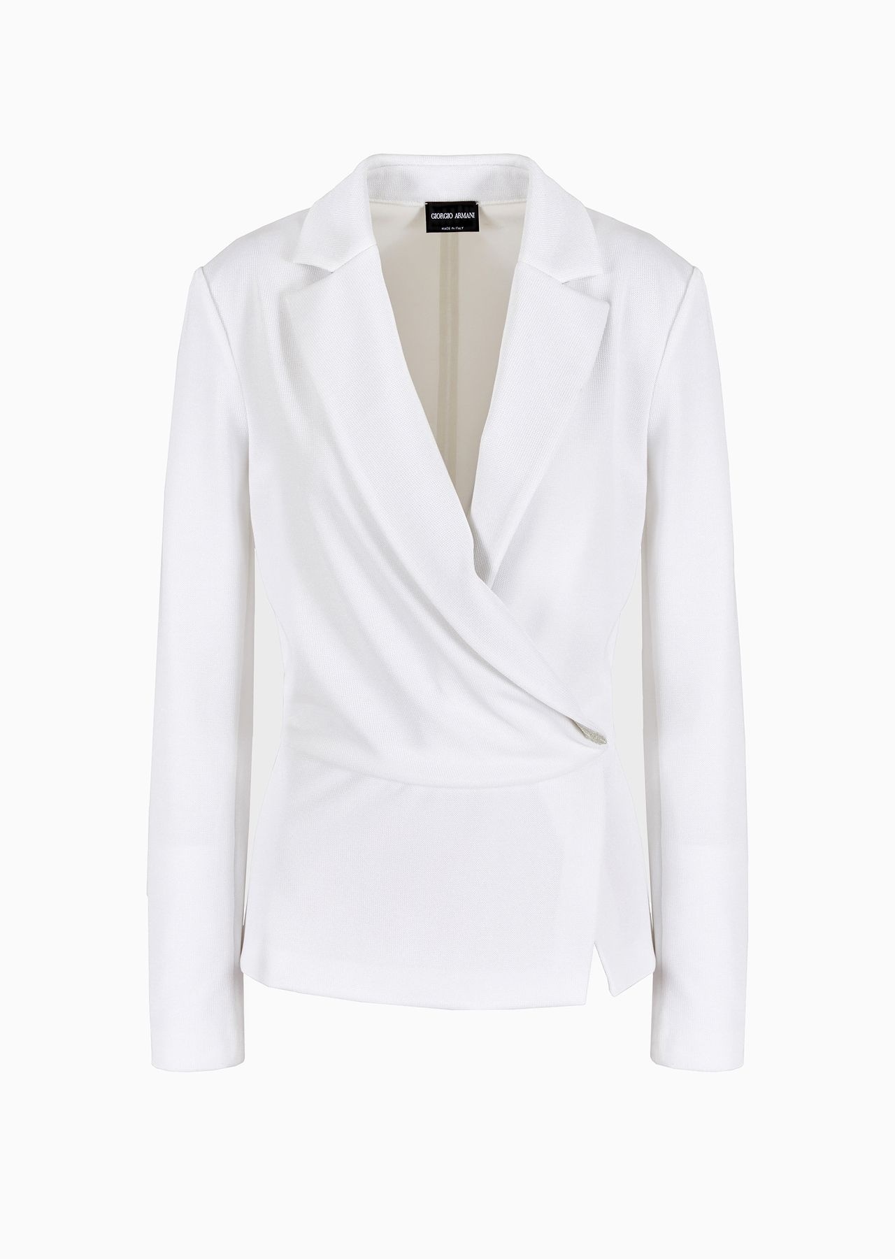 Single-breasted jacket in viscose-blend jersey - 1