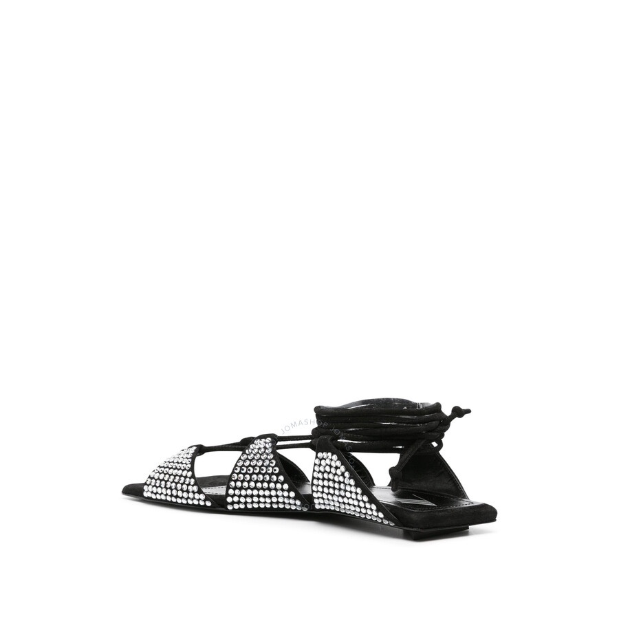 The Attico Tatc Crystal-Embellished Renee Flat Sandal - 3