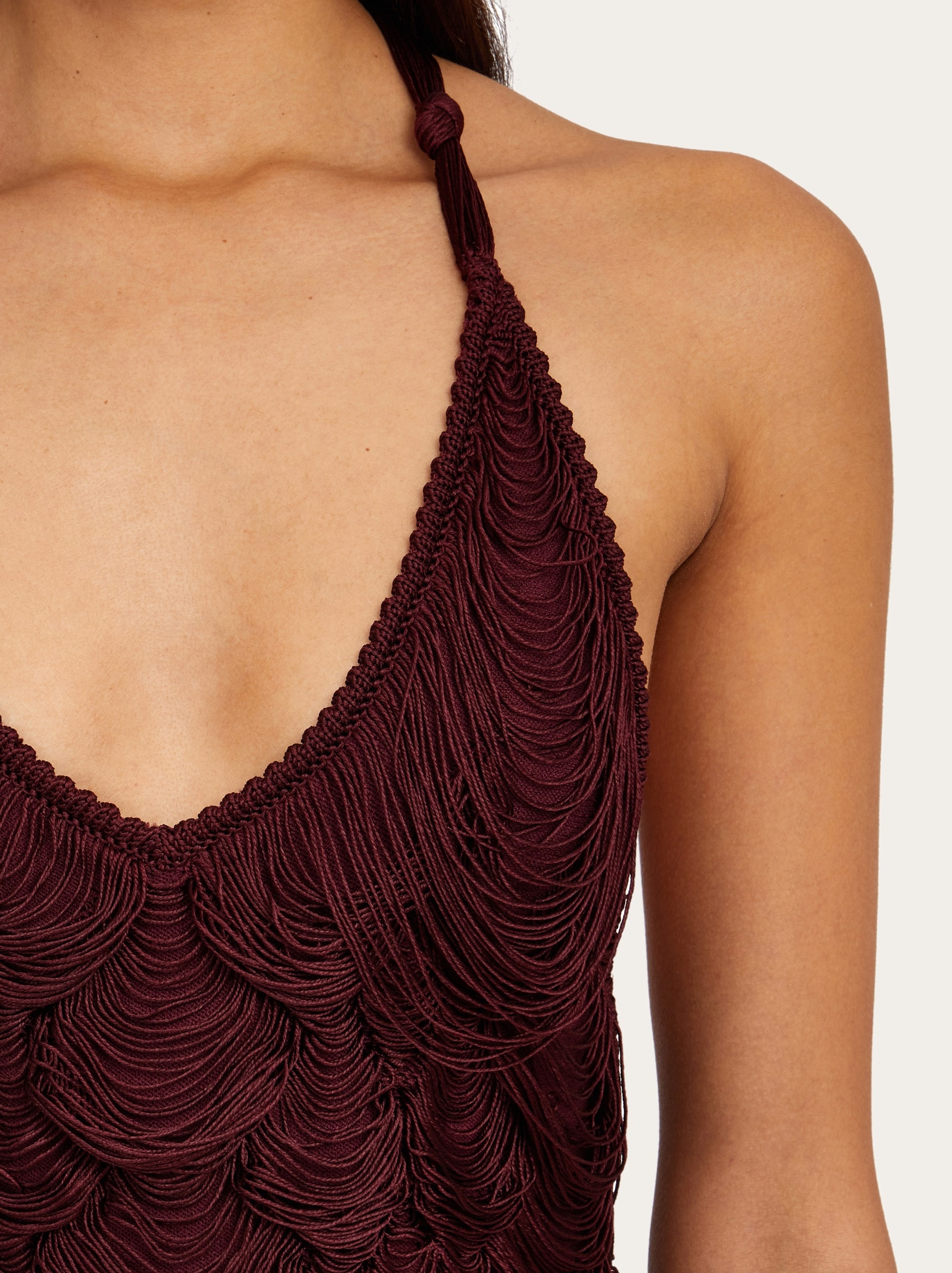 Silk cord jacquard dress - 4