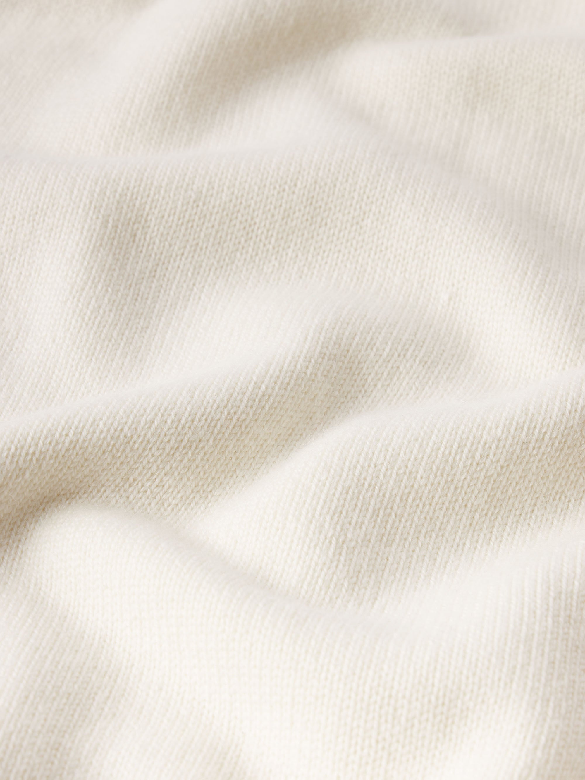 Silk Blend Polo Sweater in Off White - 2