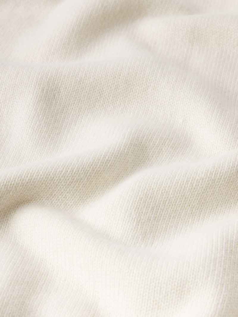 FRAME Silk Blend Polo Sweater in Off White outlook