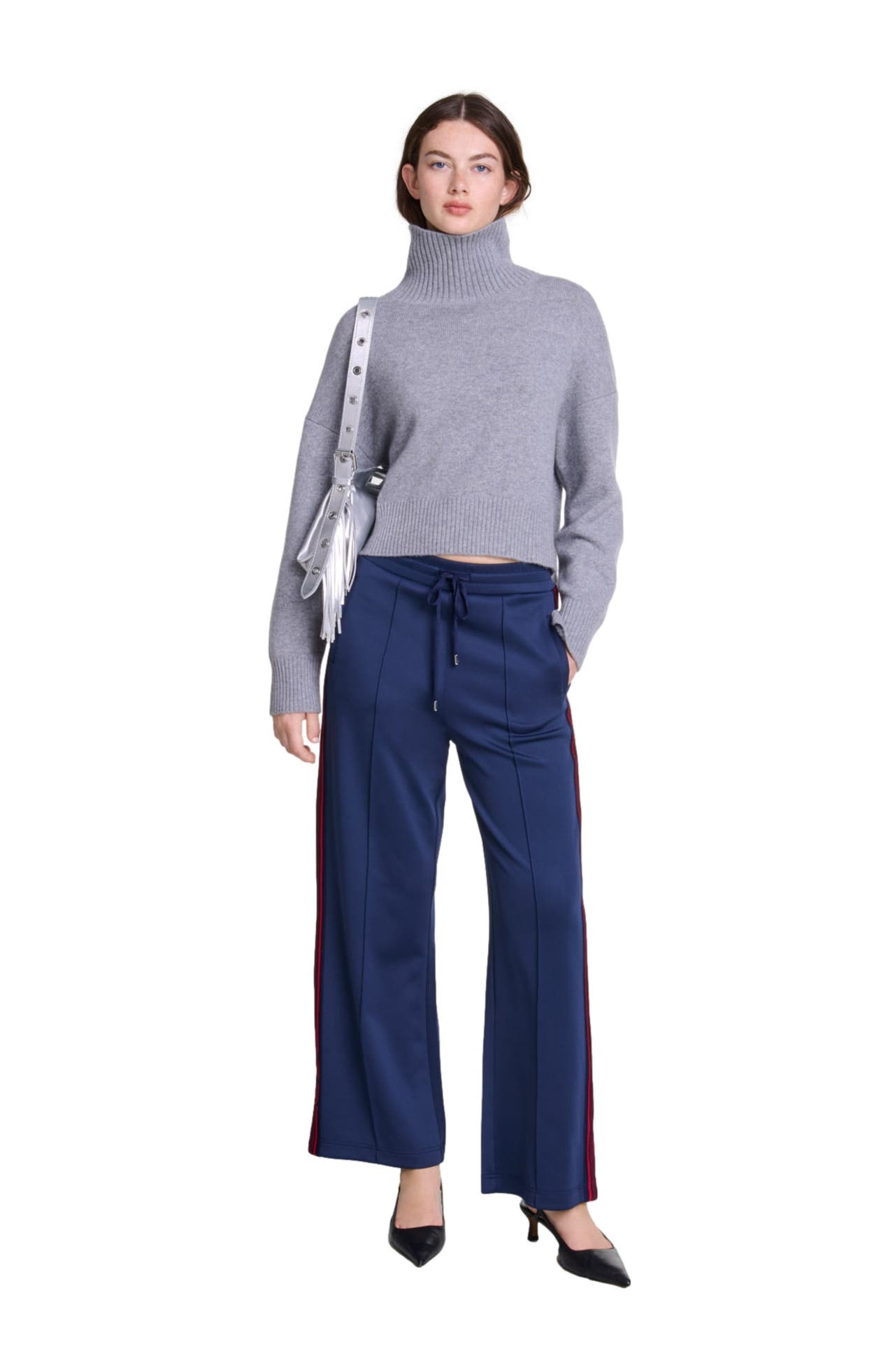 maje Striped trousers in Navy at Nordstrom - 1