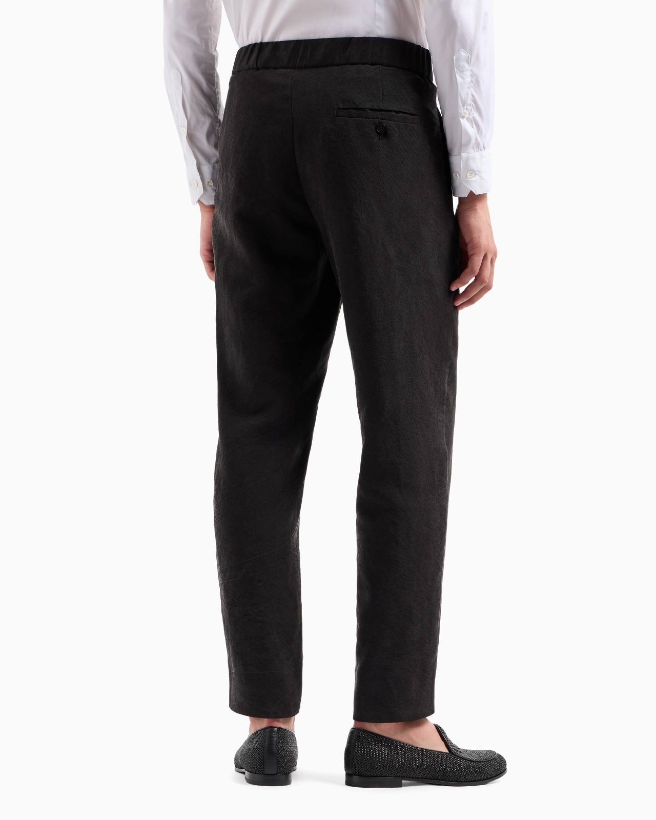 WASHED SILK SINGLE-DART TROUSERS - 3