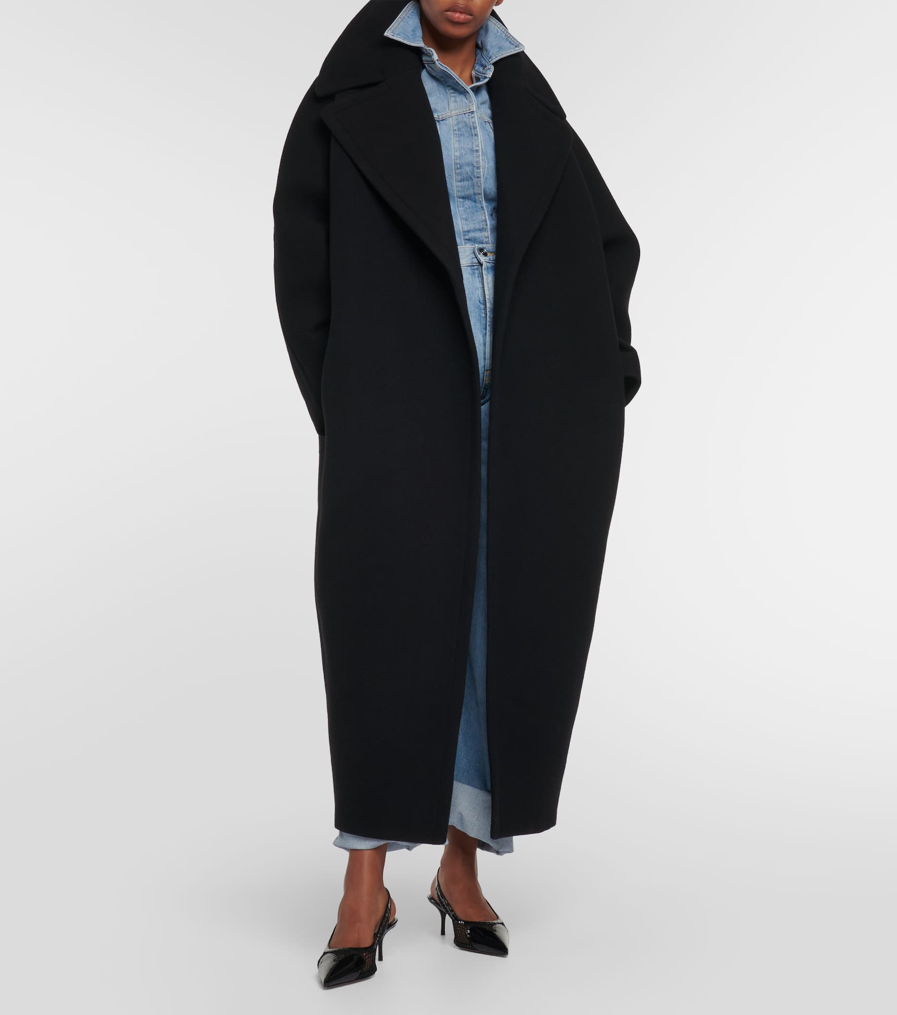 Cocoon wrap wool coat - 2