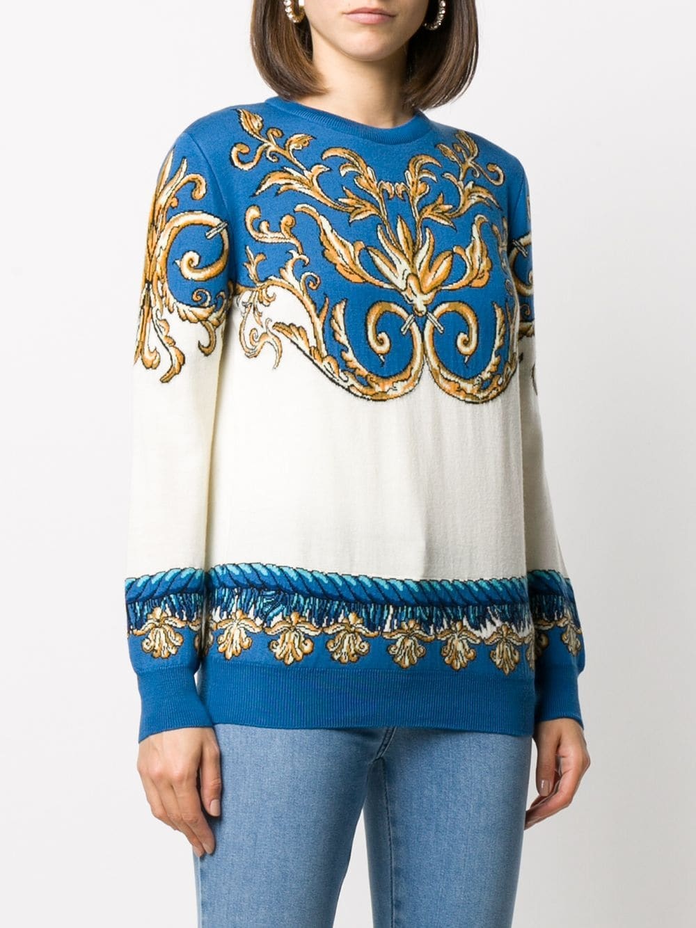 baroque-pattern jumper - 3