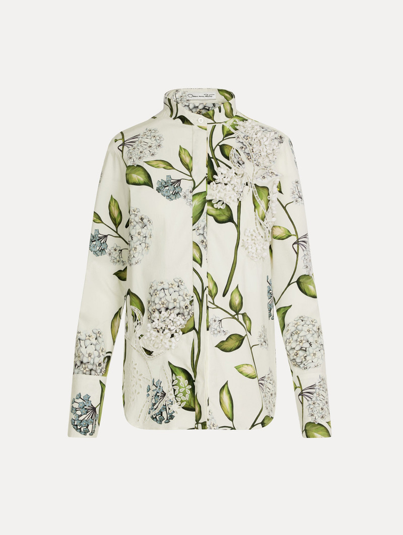PORCELAIN FLOWER COTTON POPLIN BLOUSE 1