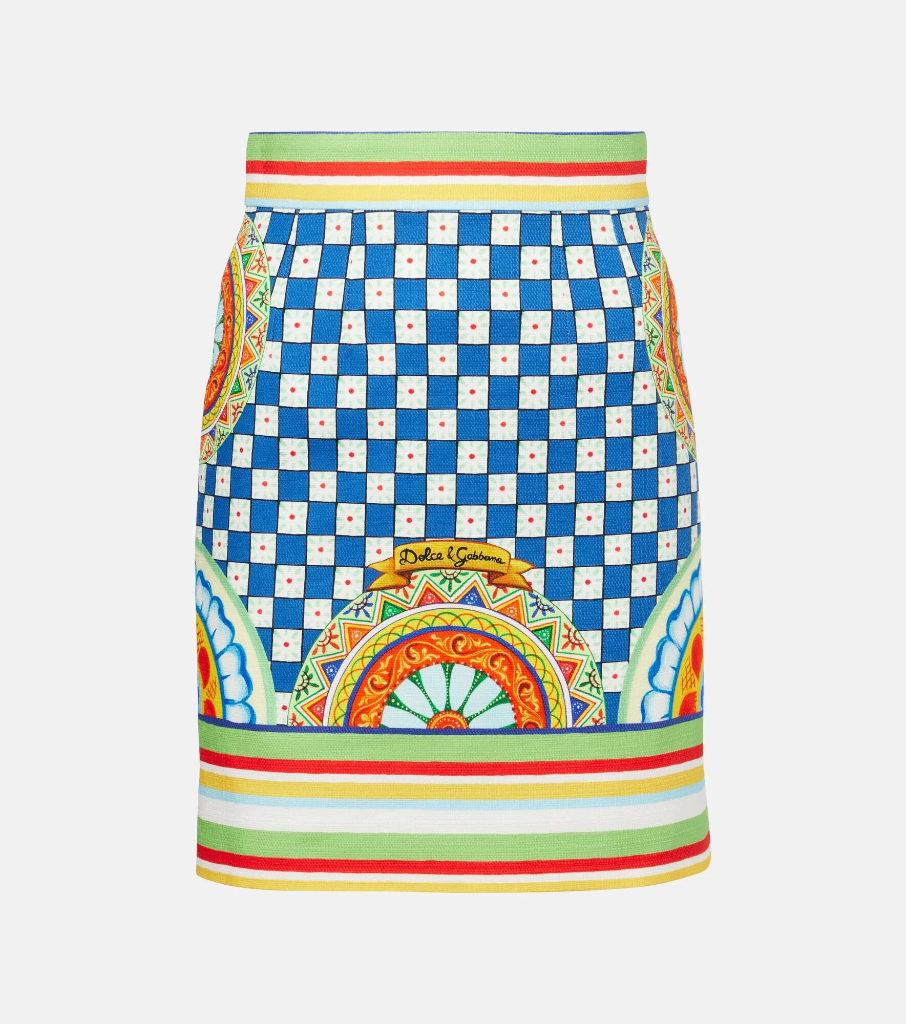 Cotton patterned miniskirt - 1