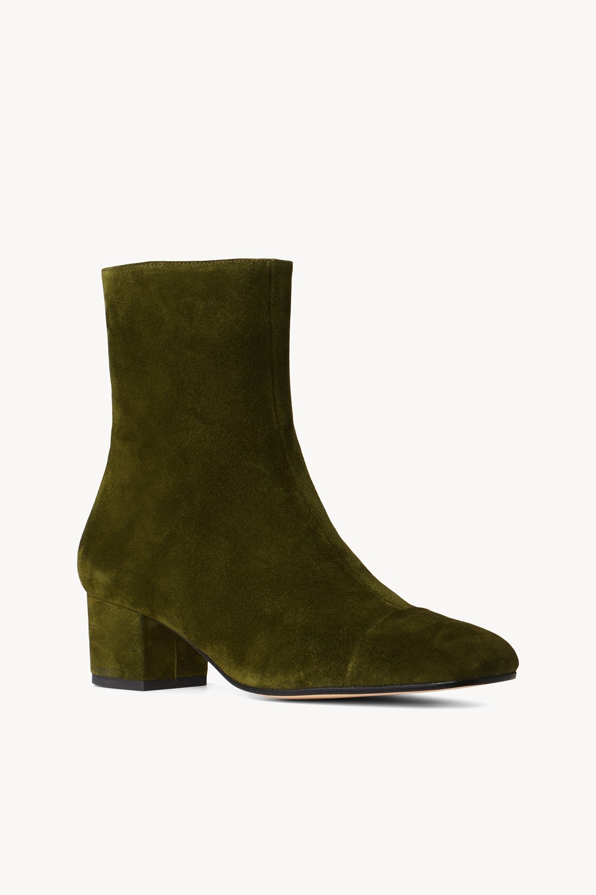 STAUD AIMEE SHORT BOOT OLIVE SUEDE - 3