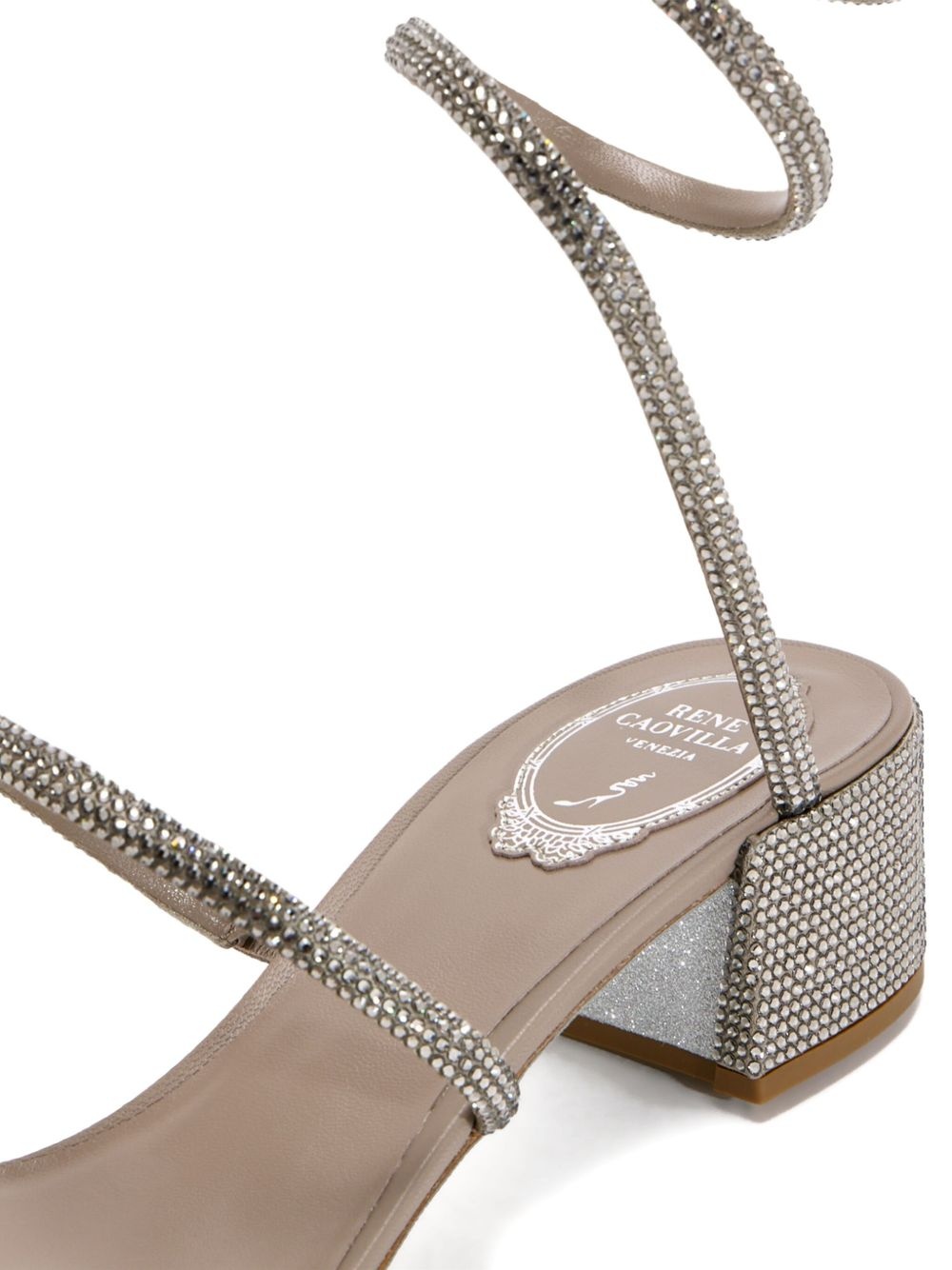 40mm Cleo crystal-embellishment block-heel sandals - 4