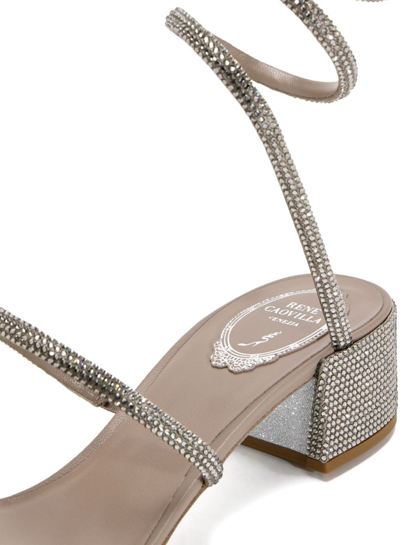 40mm Cleo crystal-embellishment block-heel sandals 4