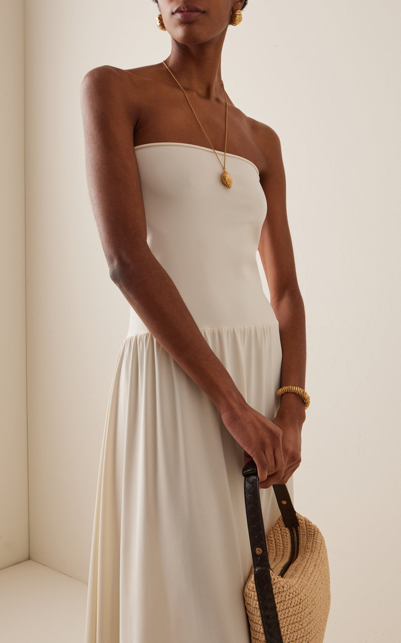 Oda Jersey Cover-Up Maxi Dress ivory - 3