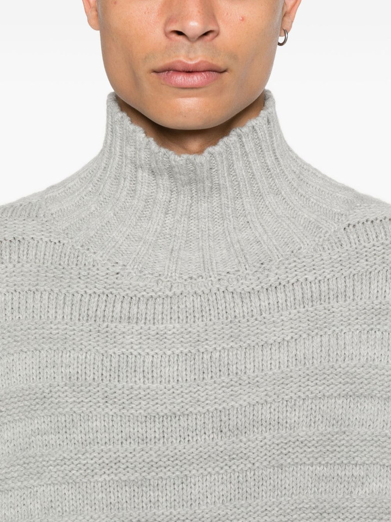 turtleneck frayed sweater 5