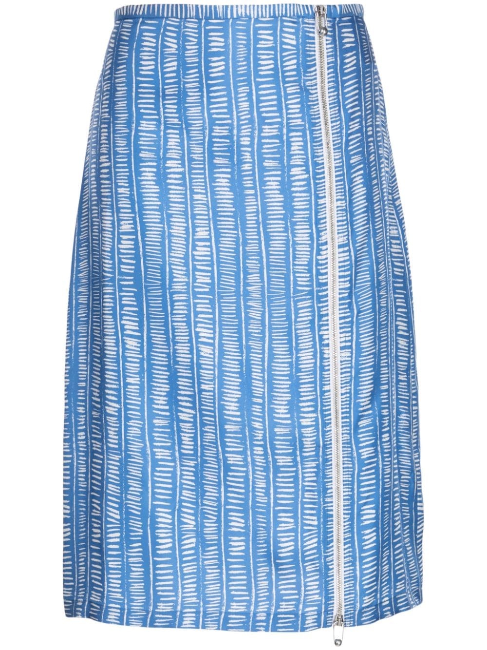 geometric-print silk midi skirt - 1