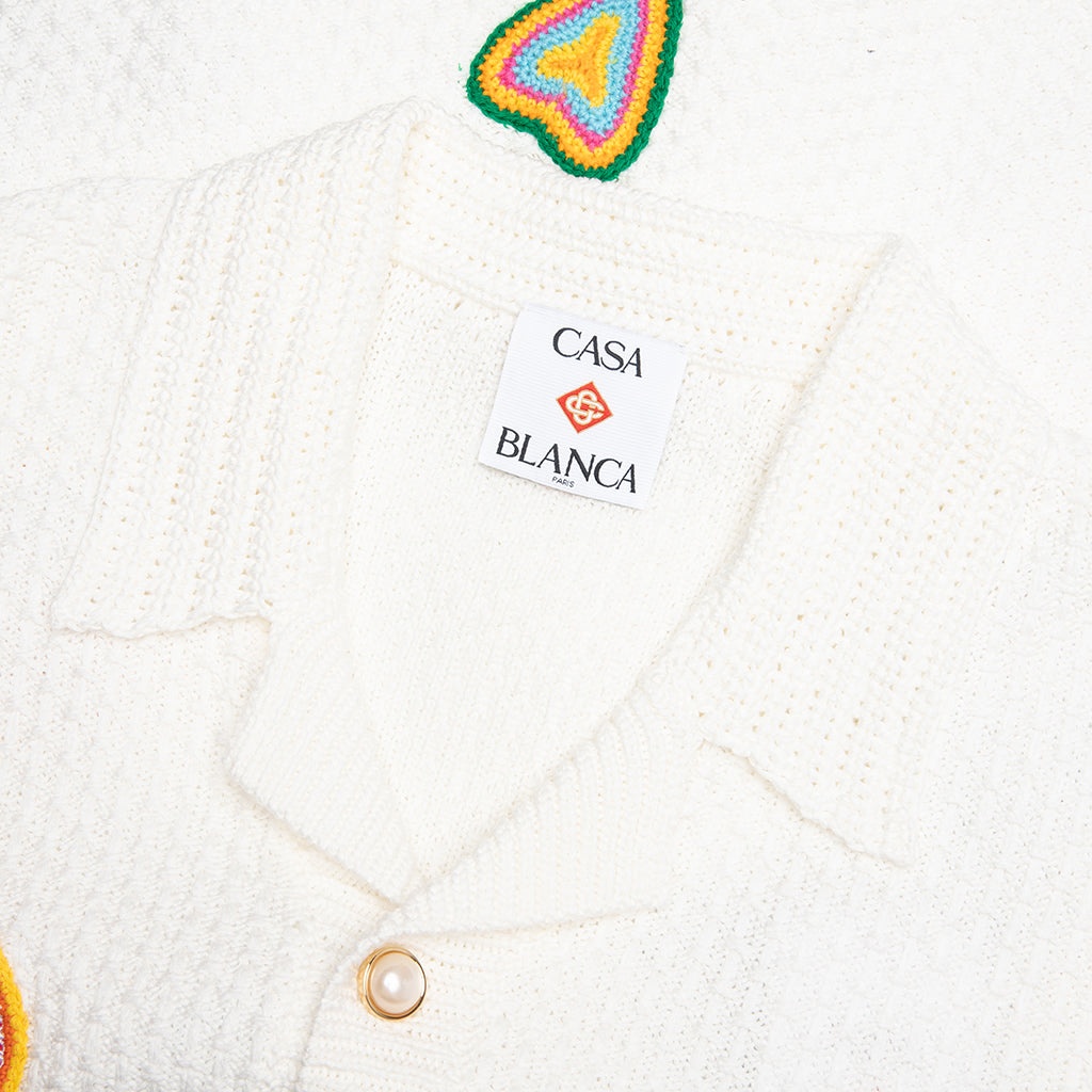 CROCHET SHIRT WITH PATCHES - WHITE - 3