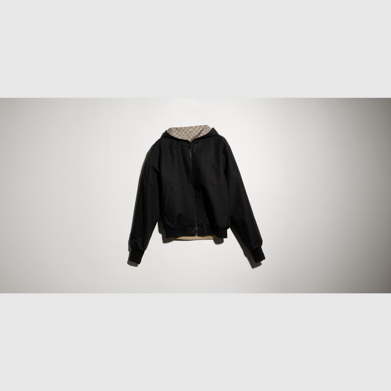 GUCCI Reversible cotton canvas zip jacket outlook