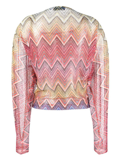 Missoni zigzag-pattern long-sleeved T-shirt outlook
