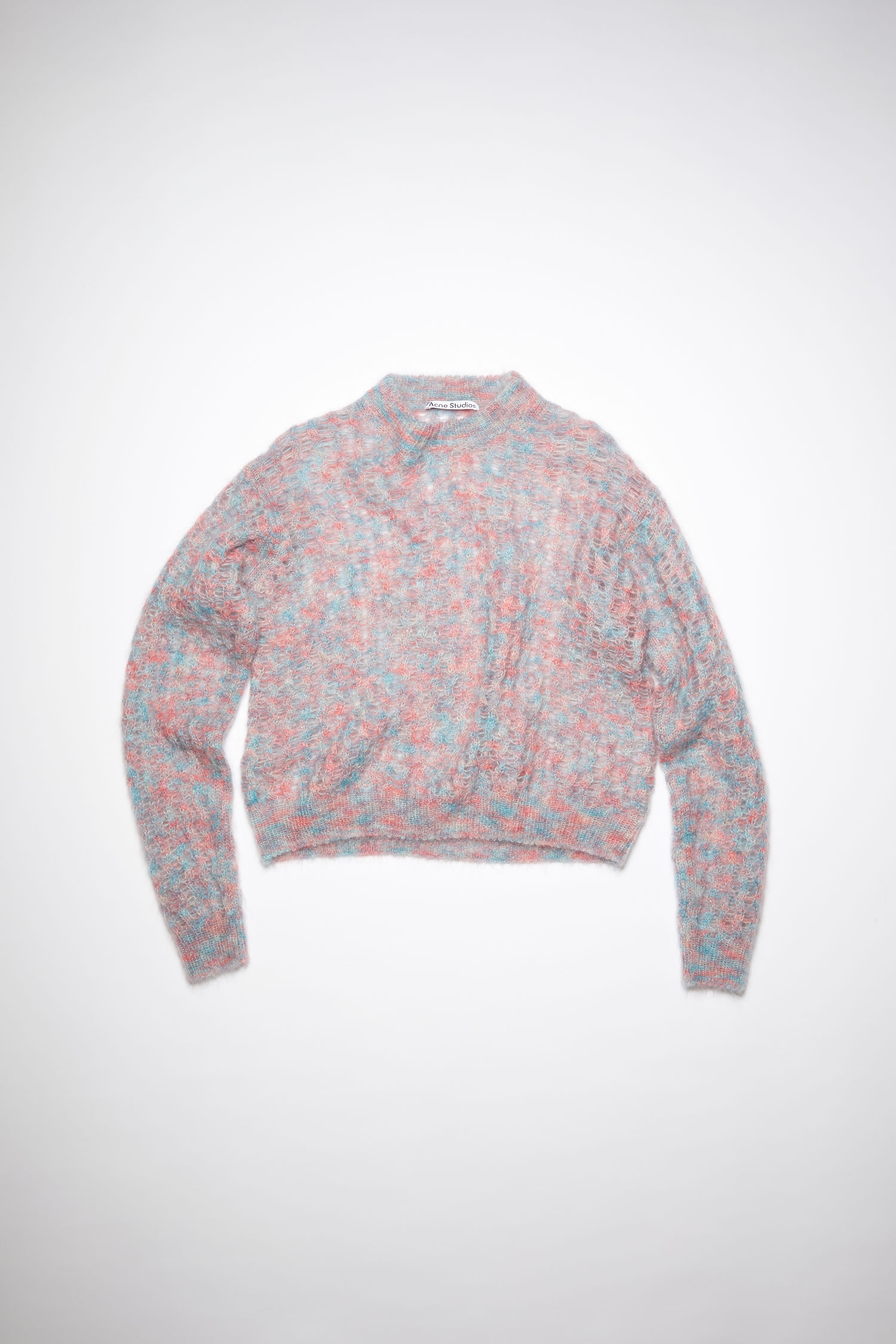 Open knit sweater - Pink/blue - 5