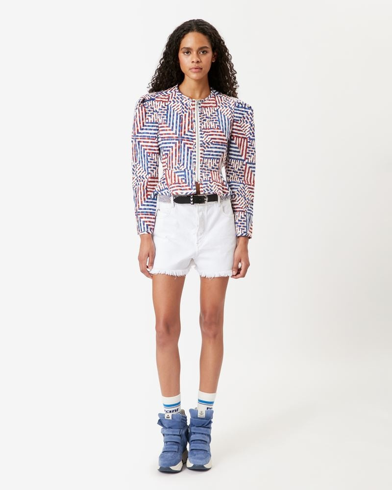 Isabel Marant Étoile FLAVIA PRINTED COTTON JACKET outlook