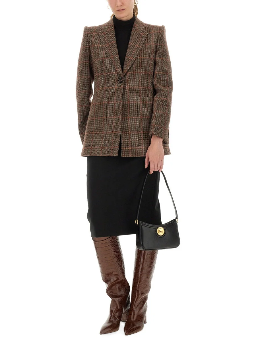 Chloé Women Plaid Wool Tailored Jacket - 1