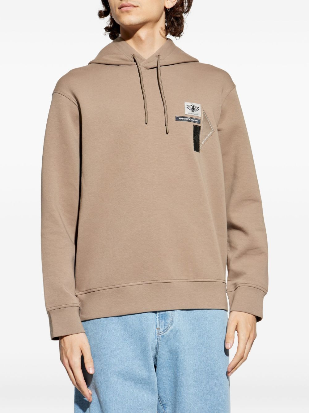 logo-patch hoodie - 3