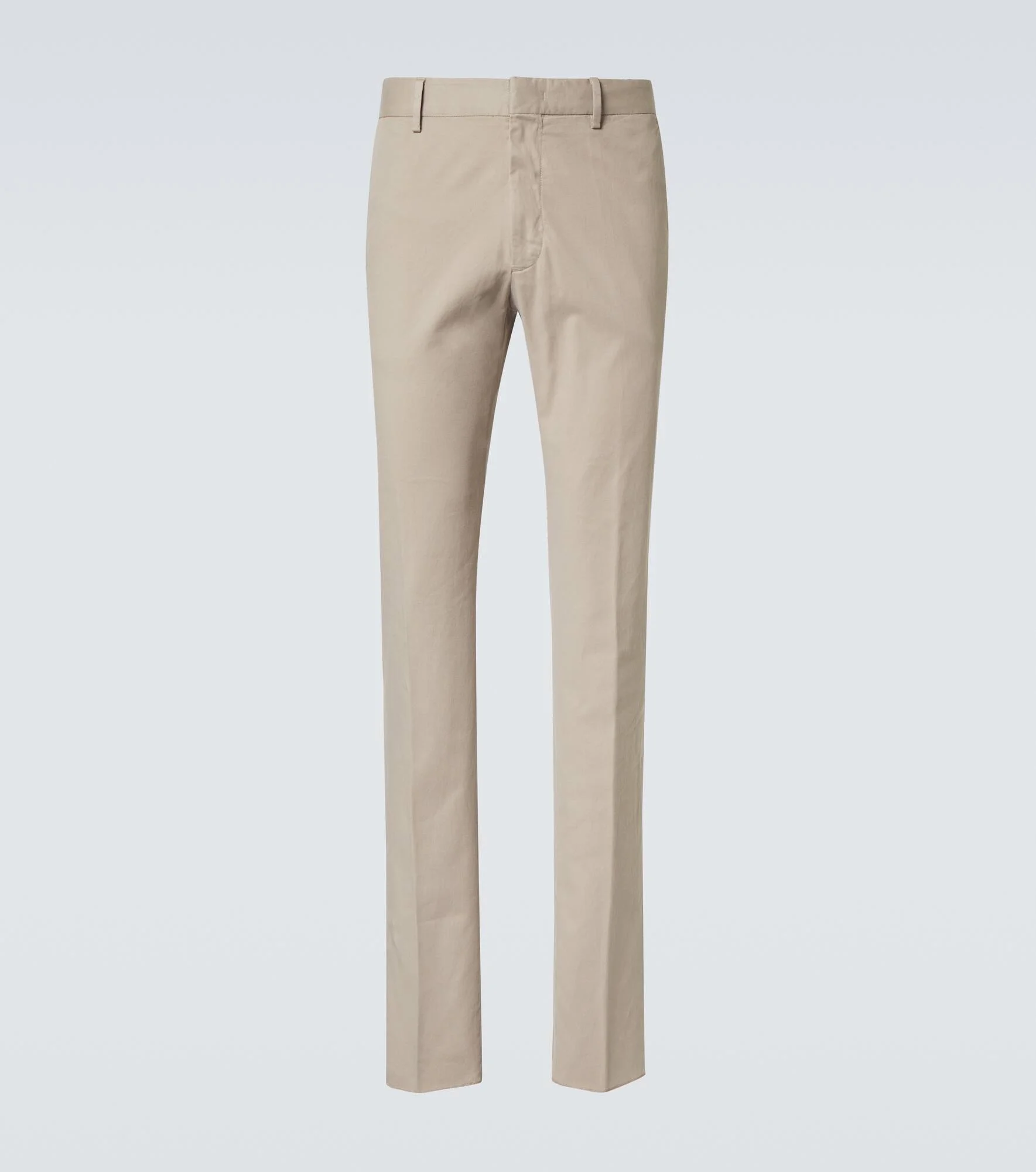 Cotton-blend straight pants - 1