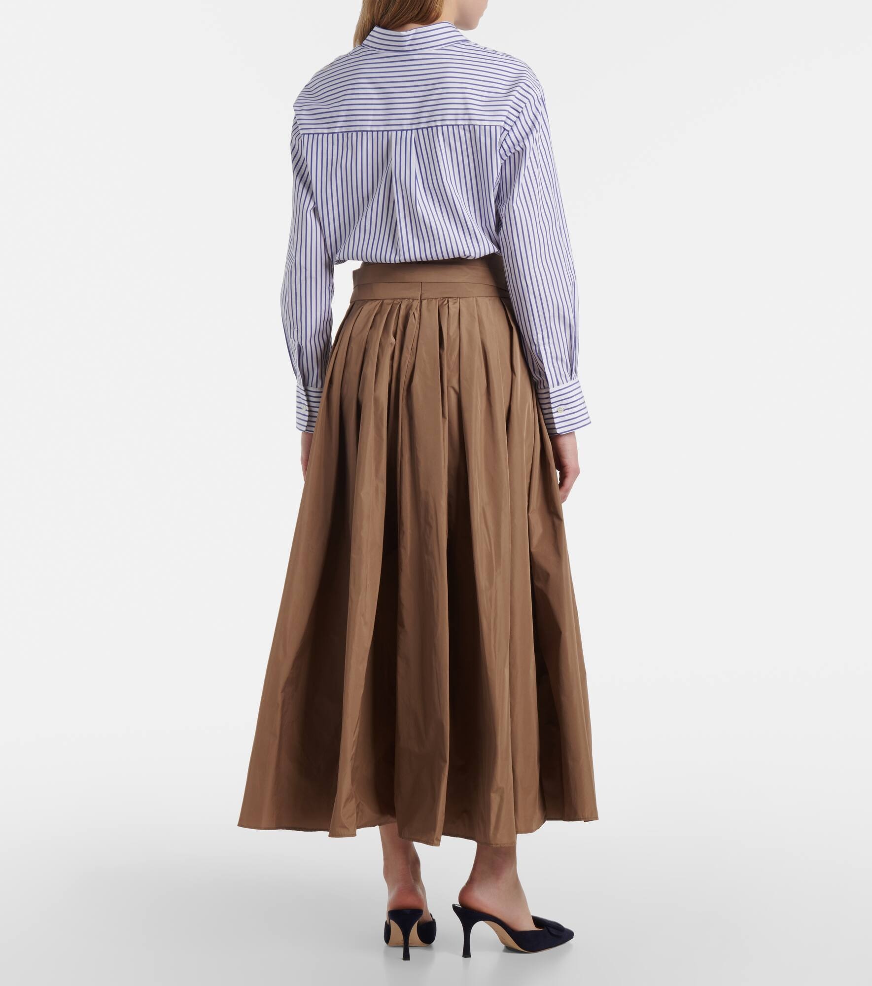 Gea pleated tafeta maxi skirt - 3