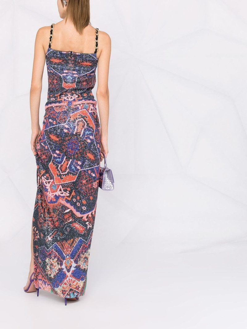 printed sequin-embellished dress 4