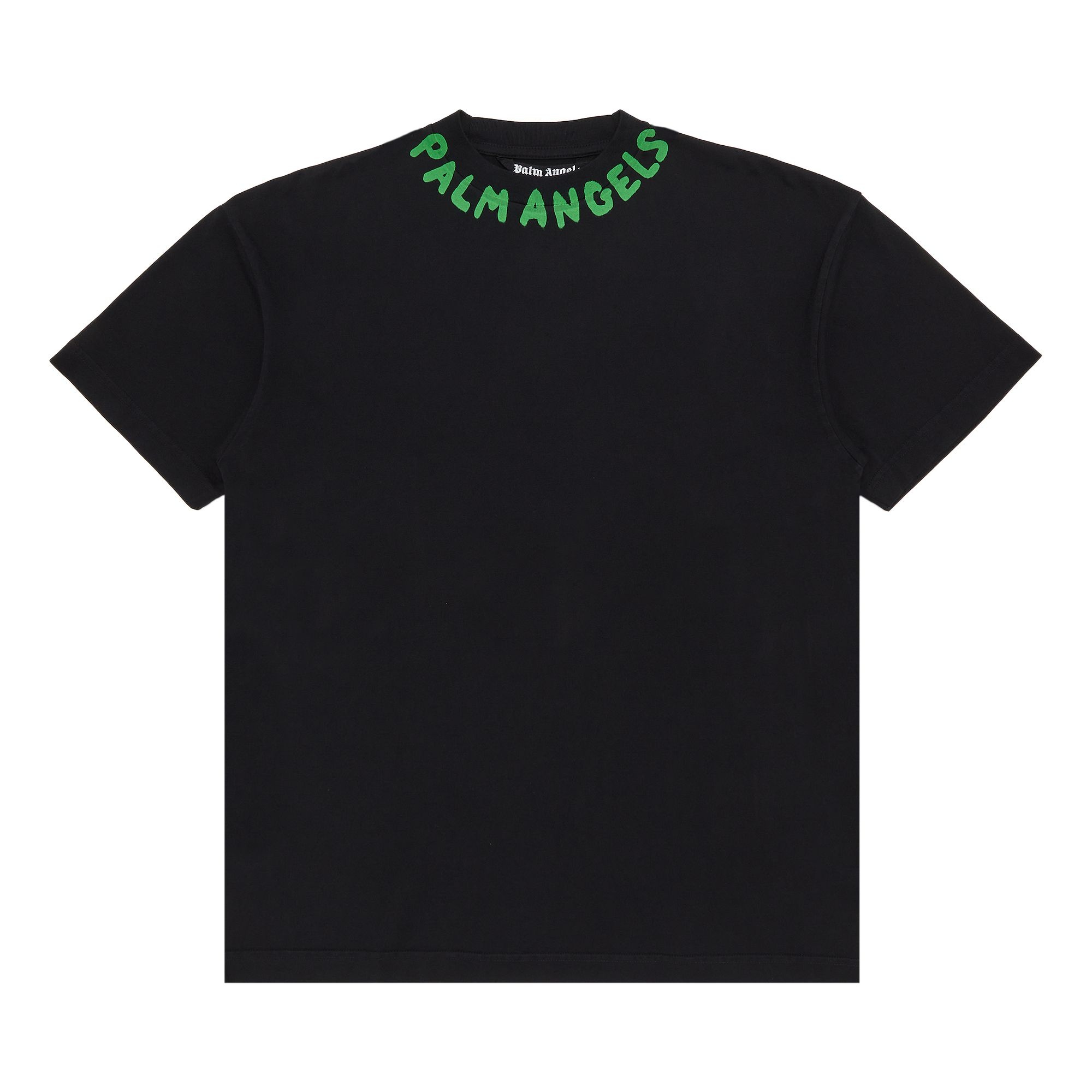 Palm Angels Seasonal Logo Tee 'Black/Green Fluorescent' - 1