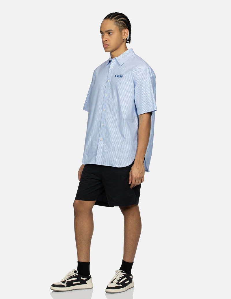 PLAYFUL GODHEAD PRINT RELAX FIT SHORT-SLEEVES STRIPE SHIRT 4