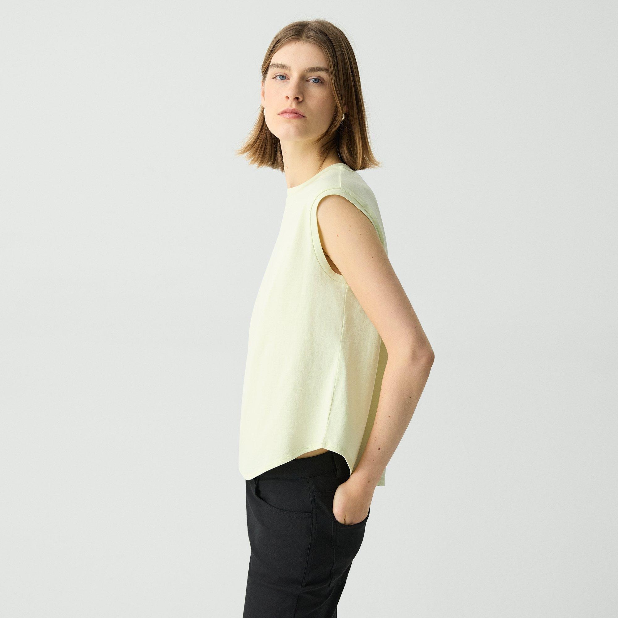 Shirttail Tank Top in Cotton - 3