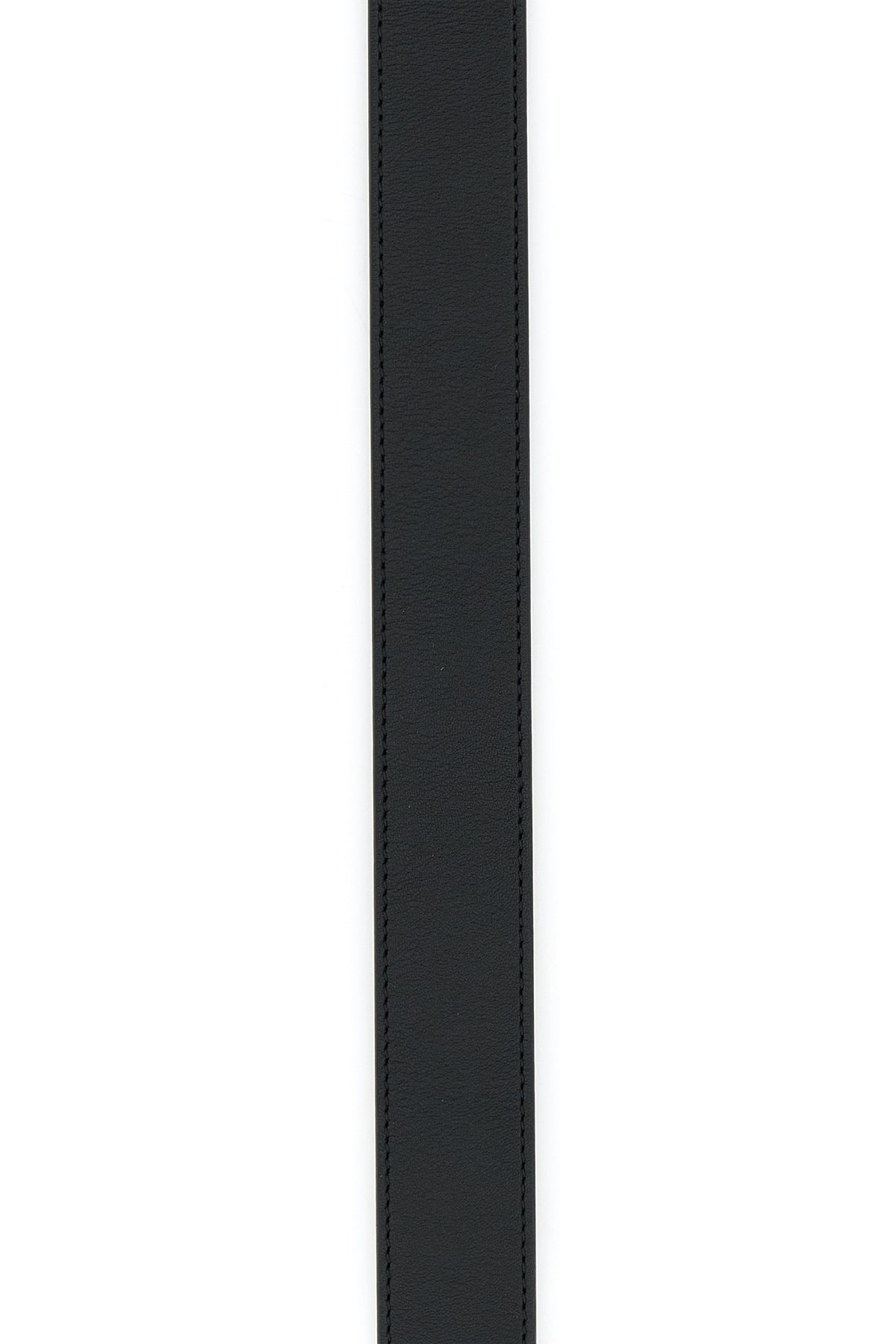 Black leather VLogo belt - 3