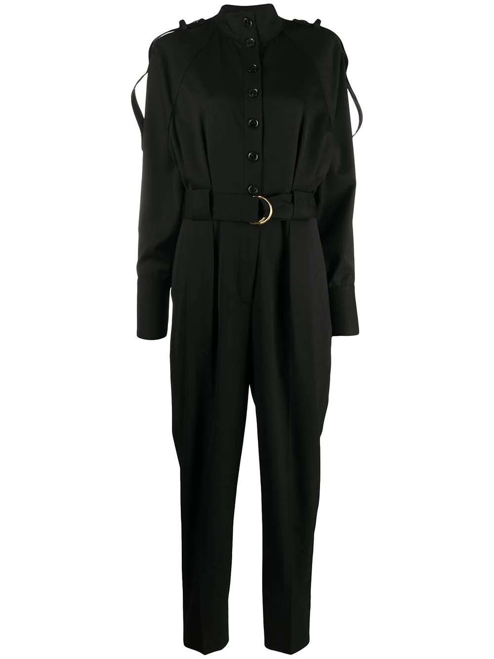 high neck belted jumpsuit - 1