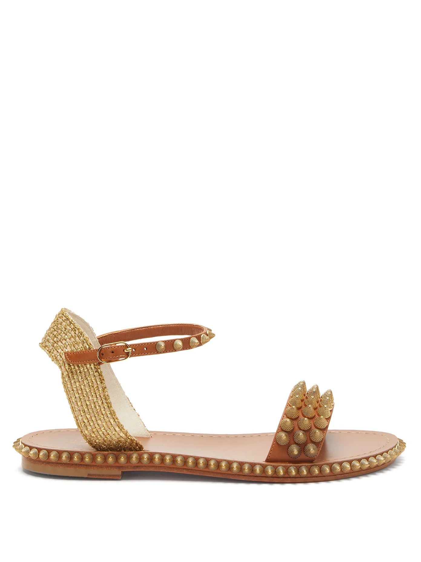 Cordorella spike-embellished leather sandals - 1