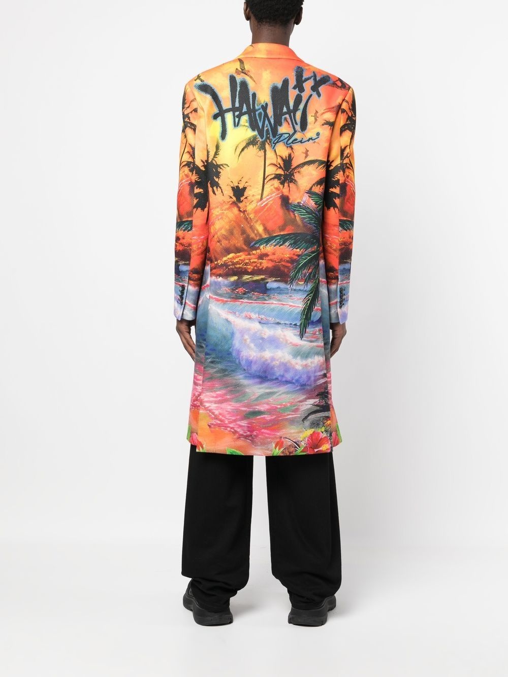 Hawaii graphic-print coat - 4