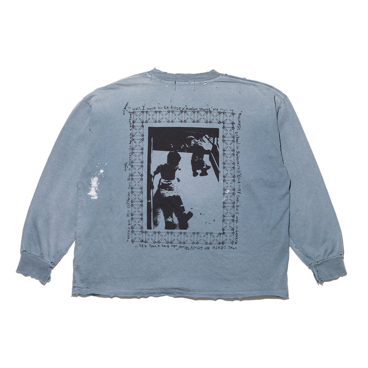 BOY IN CHAINS LONG SLEEVE T-SHIRT (FADED BLUE) - 2