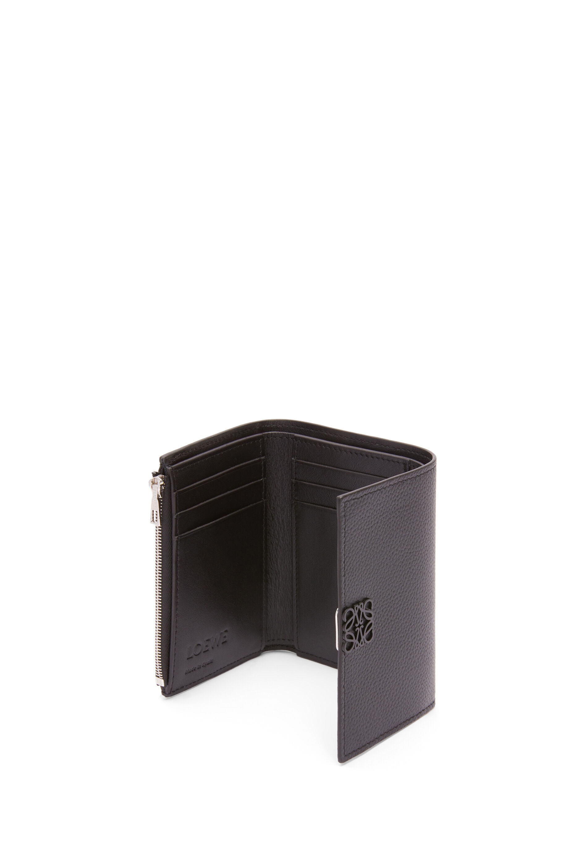 Anagram small vertical wallet in pebble grain calfskin - 3