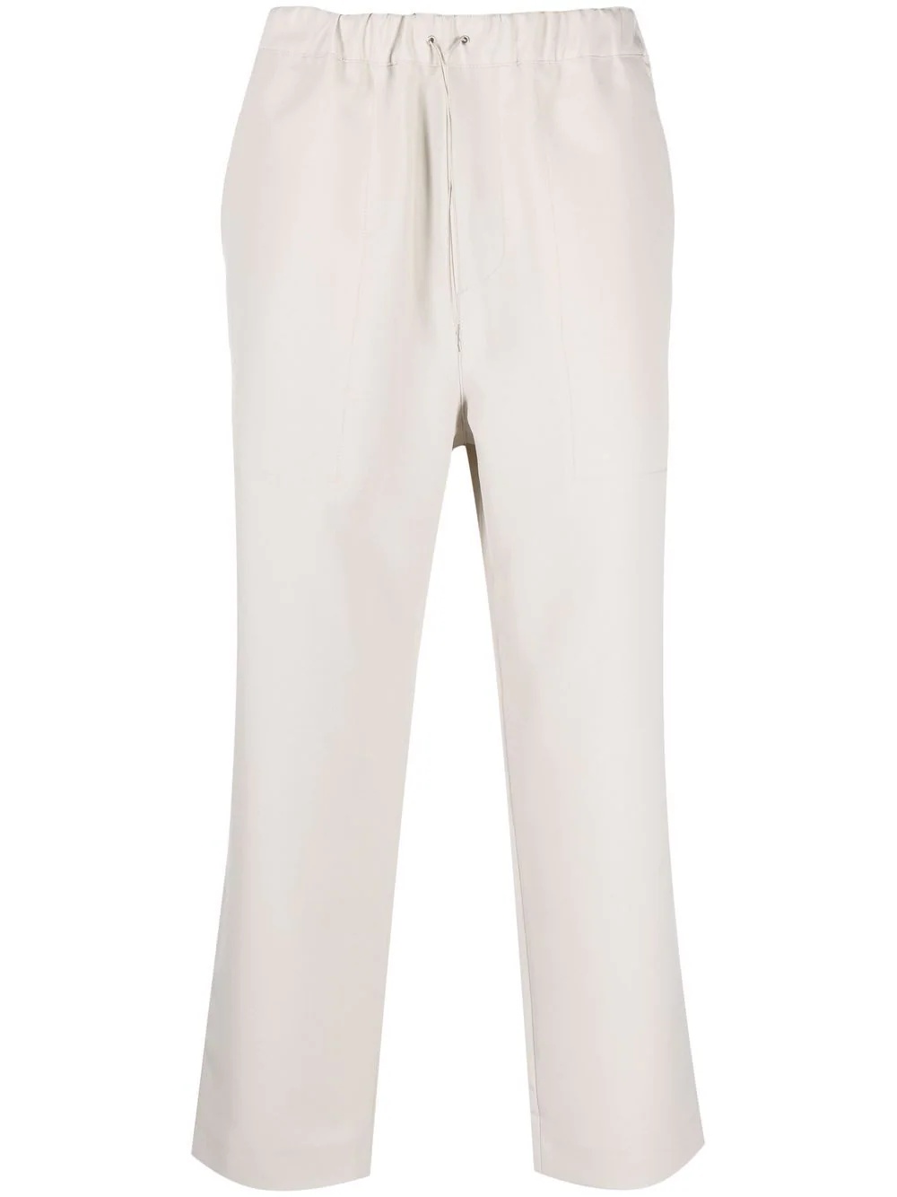 drawstring cropped trousers - 1