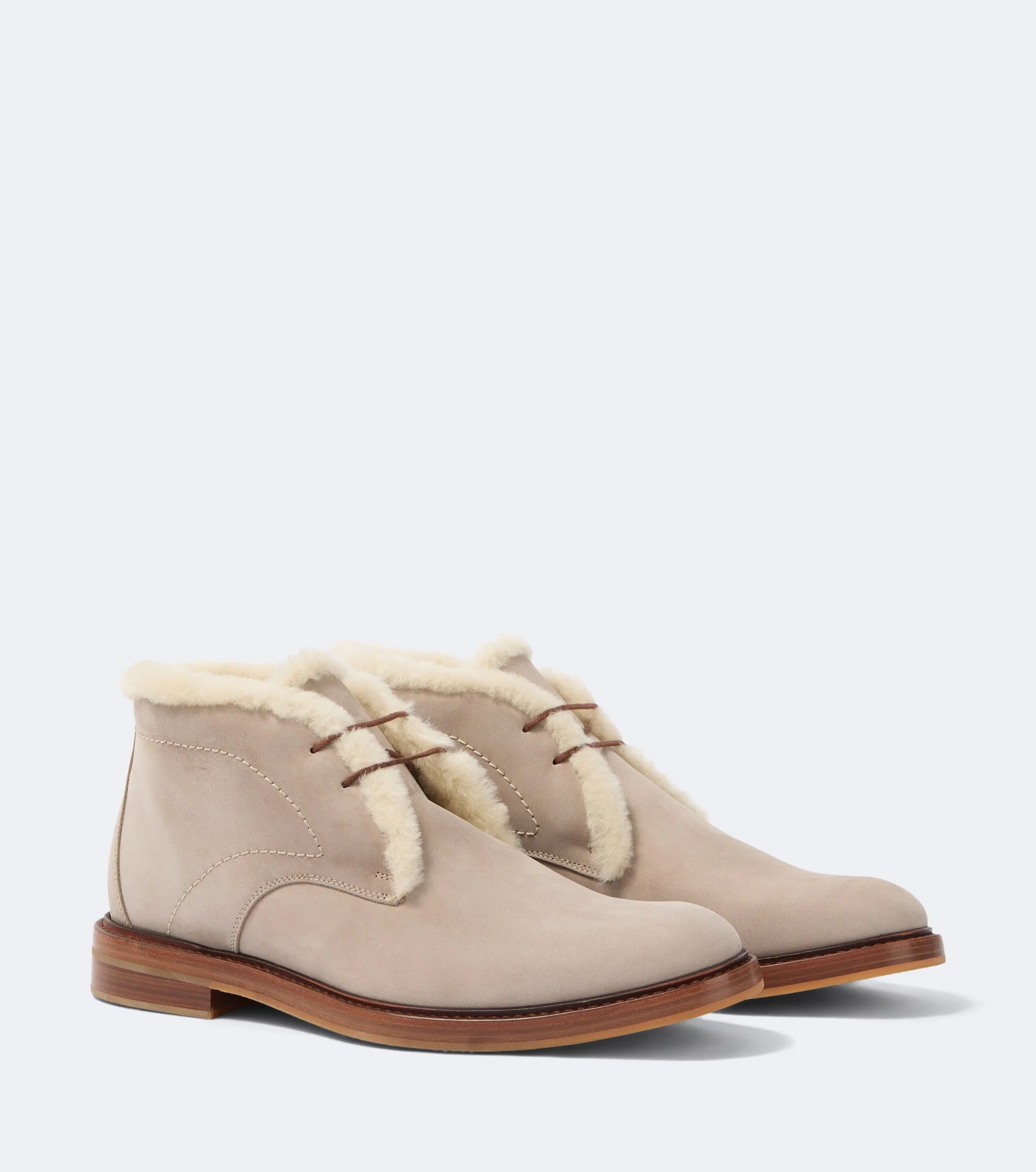 Keswick shearling-lined leather desert boots - 1