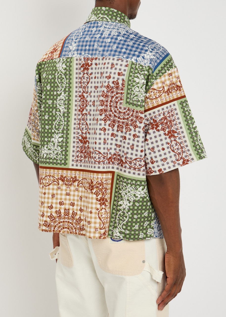 Rhude Bandana Boxy Linen-blend Shirt - 3