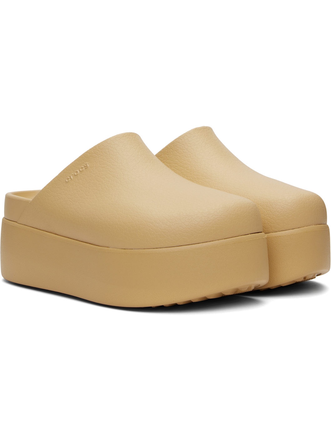 Beige Dylan Platform Clogs - 4